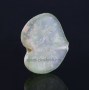 Ancient monochrome glass heart bead 137AM